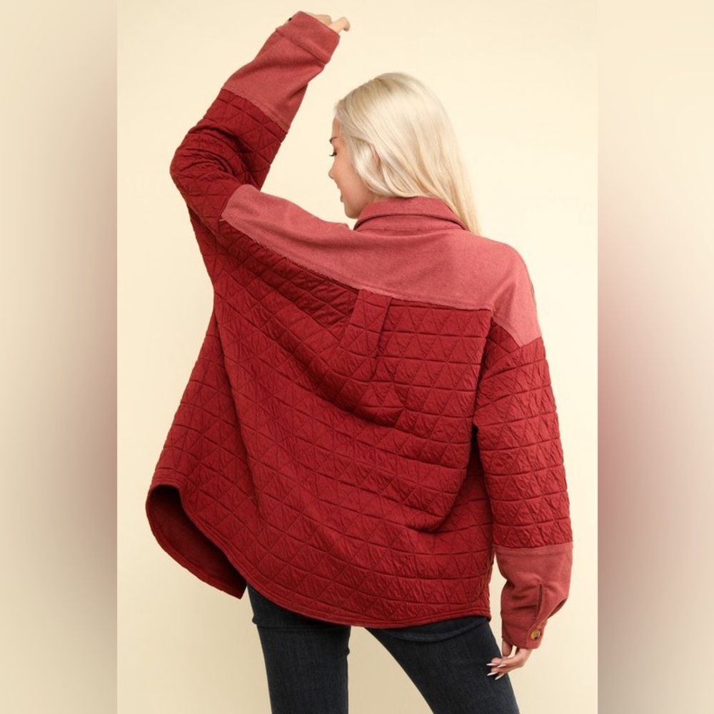 #118 Soft Quilted Shacket - Picture 3 of 6